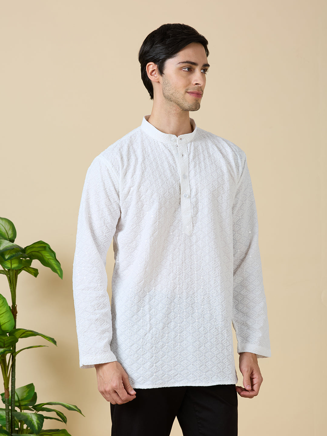 Nirav Chikankari Short Kurta