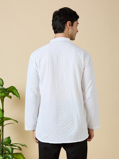 Nirav Chikankari Short Kurta