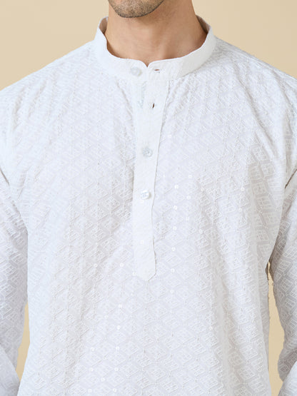 Nirav Chikankari Short Kurta