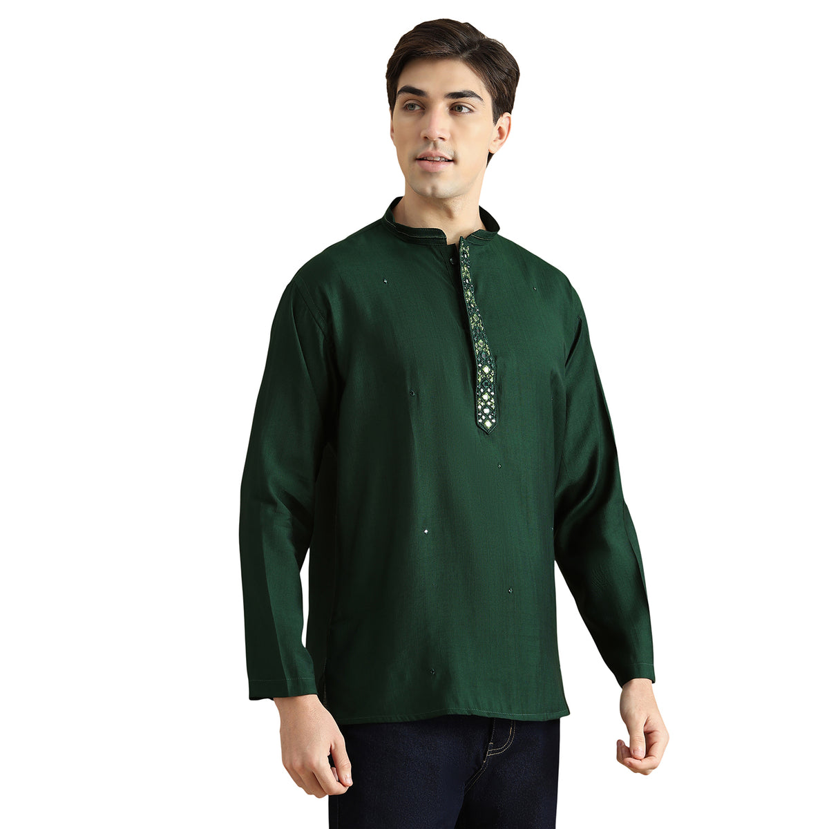 Roman Silk Resham Kurta