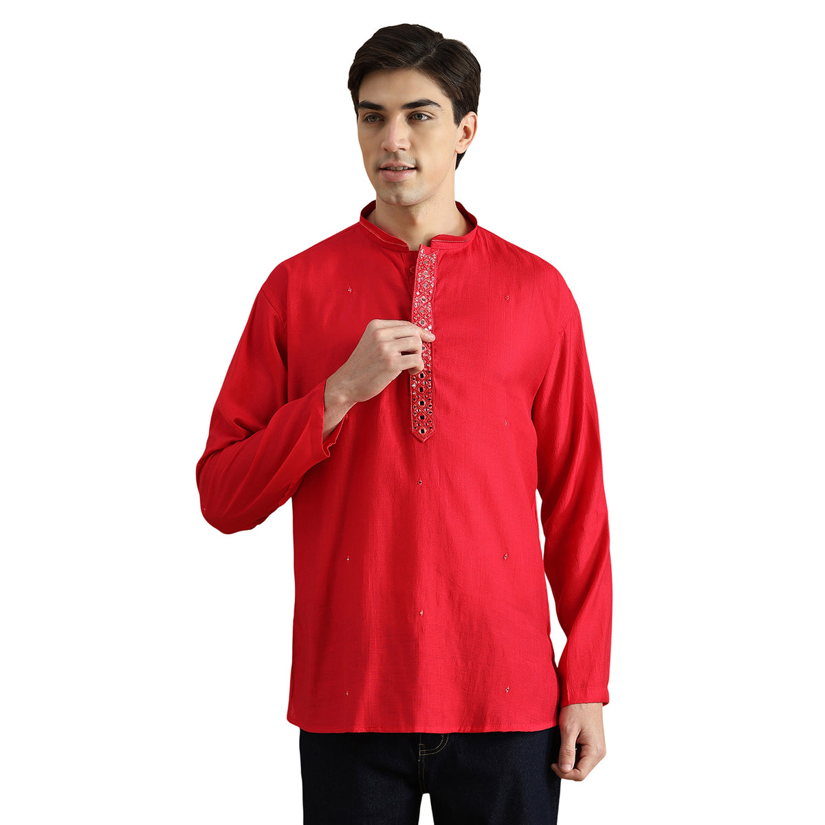 Roman Silk Resham Kurta