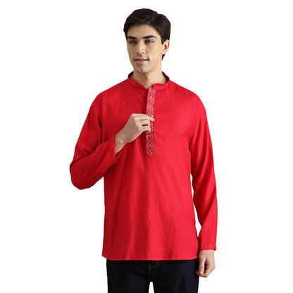 Roman Silk Resham Kurta