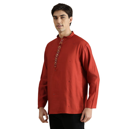 Roman Silk Resham Kurta