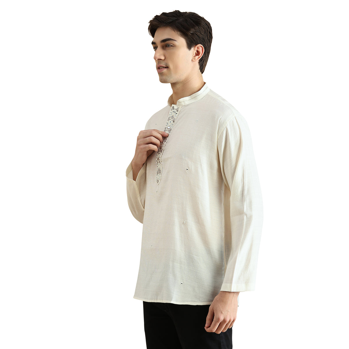 Roman Silk Resham Kurta