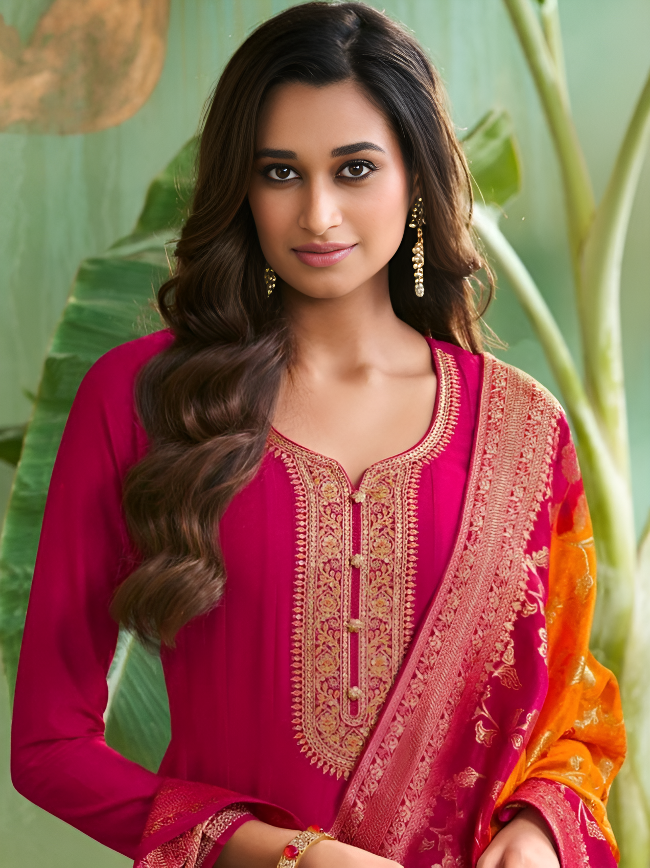 Adhya Gown With Dupatta
