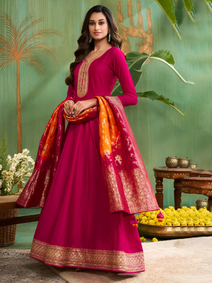 Adhya Gown With Dupatta