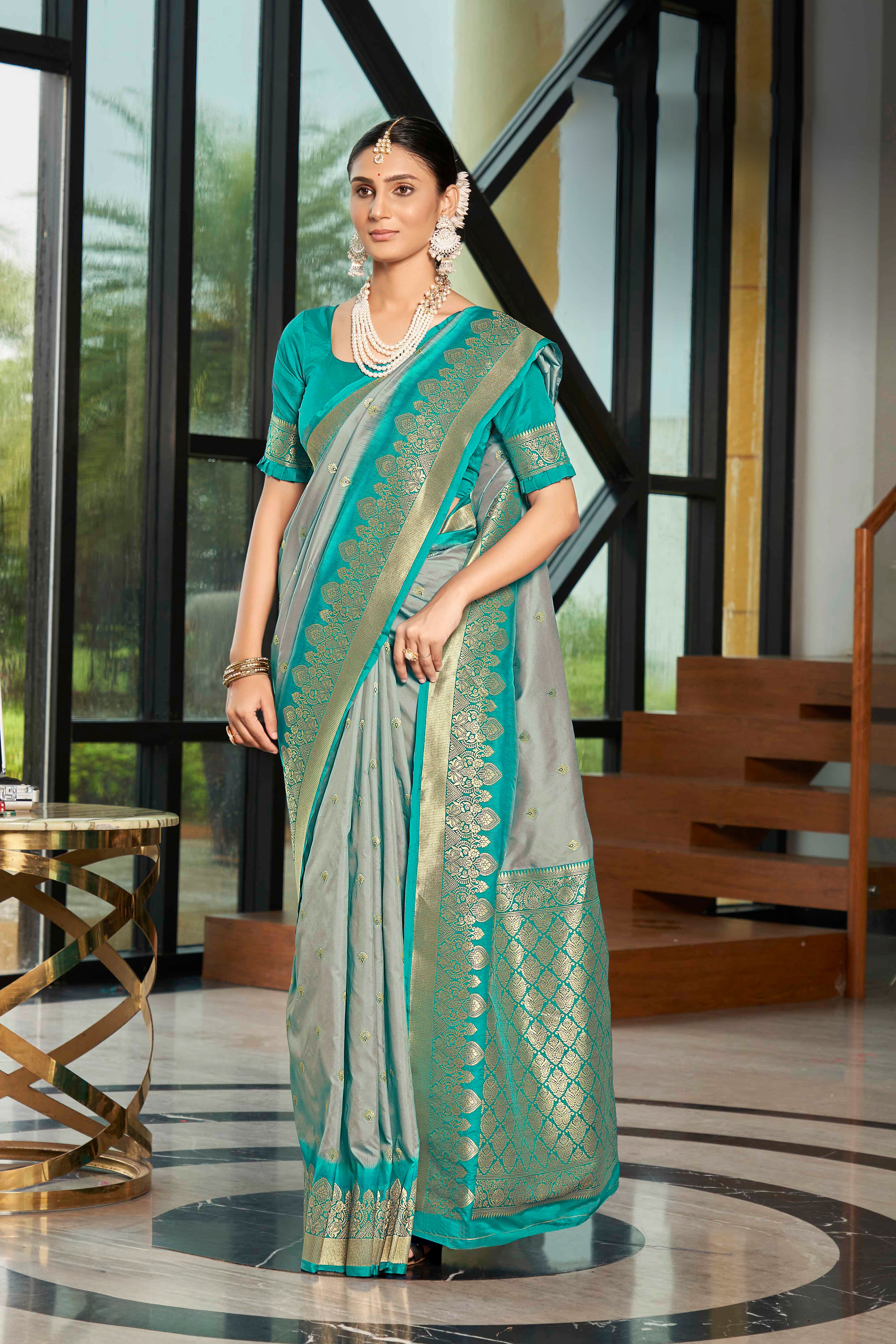 Inaya Weaving Silk Saree - Roop Darshan