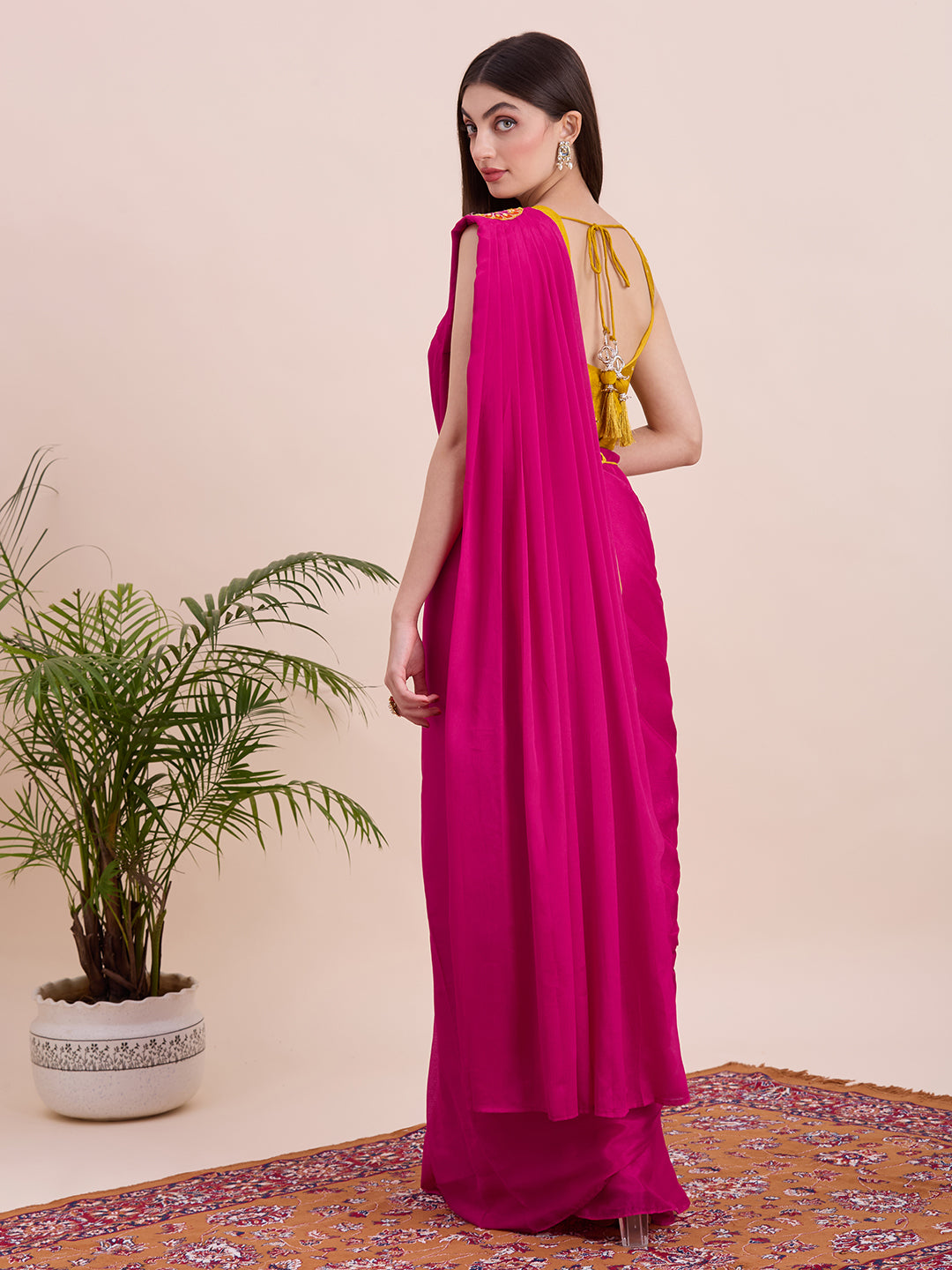 Hazel Ready To Wear Choli Saree - Roop Darshan