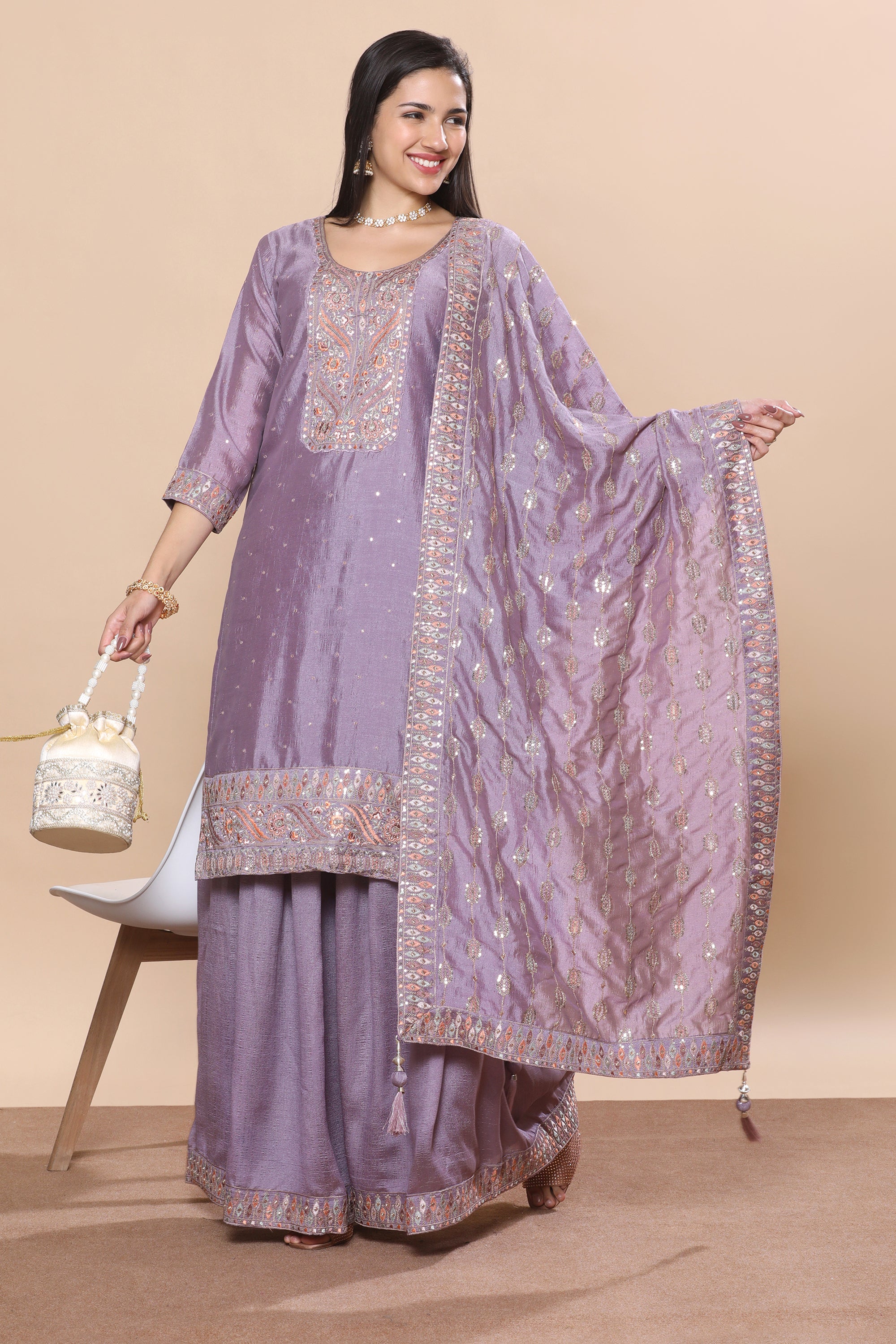 Bindiya Palazzo Suit - Roop Darshan