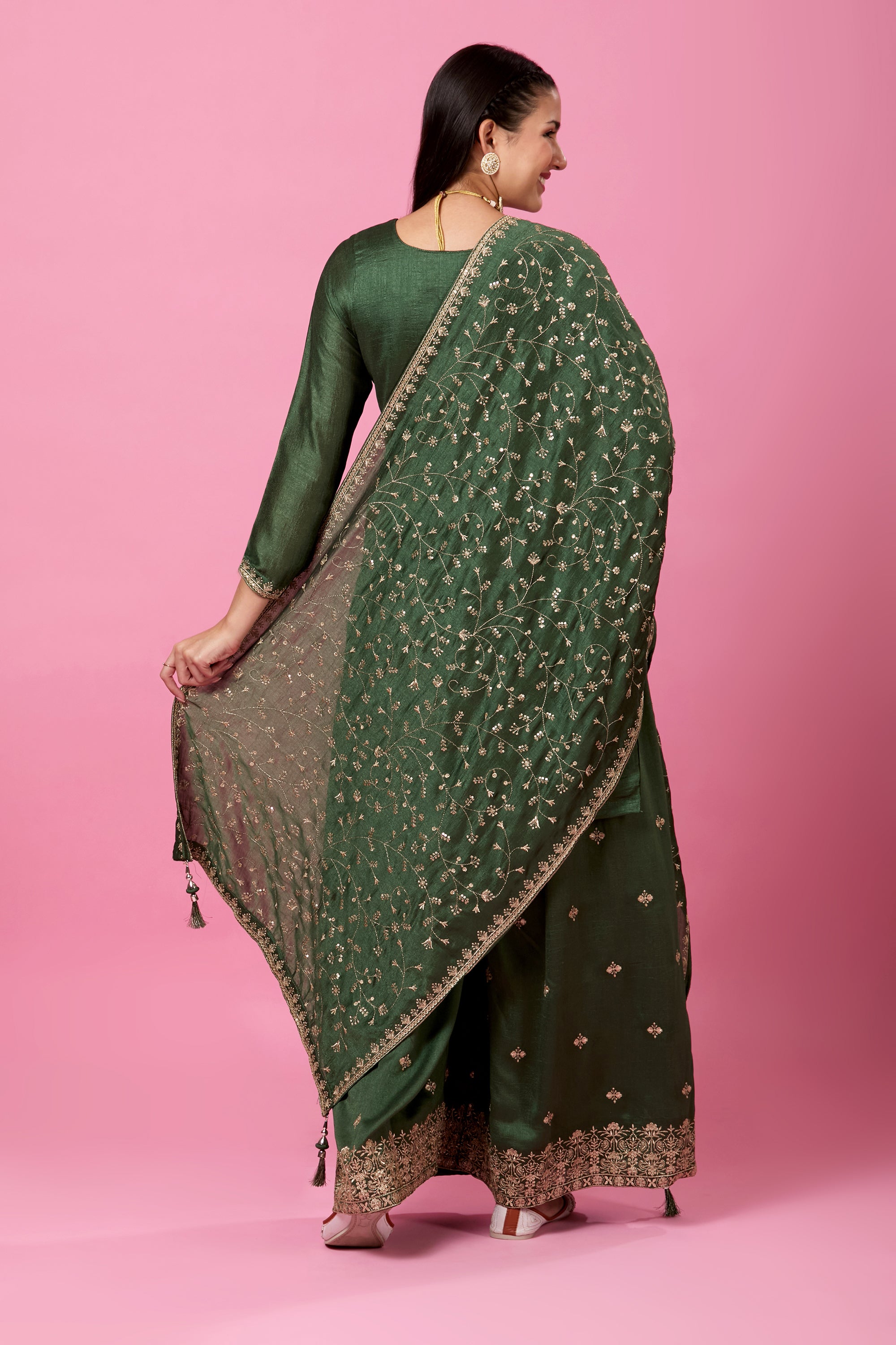 Rajata Plazzo Suit - Roop Darshan