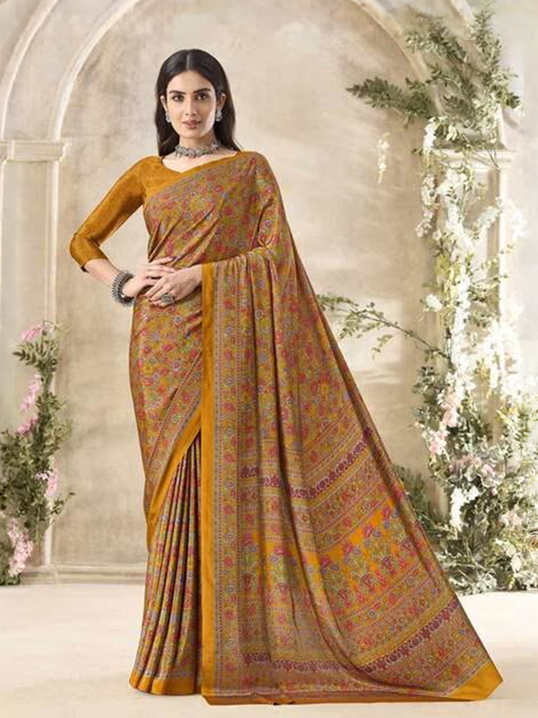 Pooja Silk Printed Saree