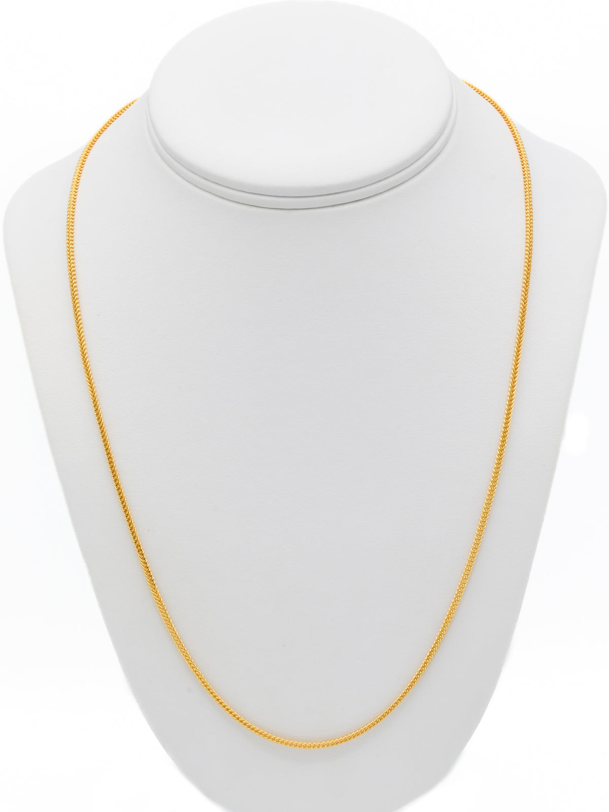 22ct Gold Hollow Foxtail Chain 4.88 GMS 55 CM - Roop Darshan