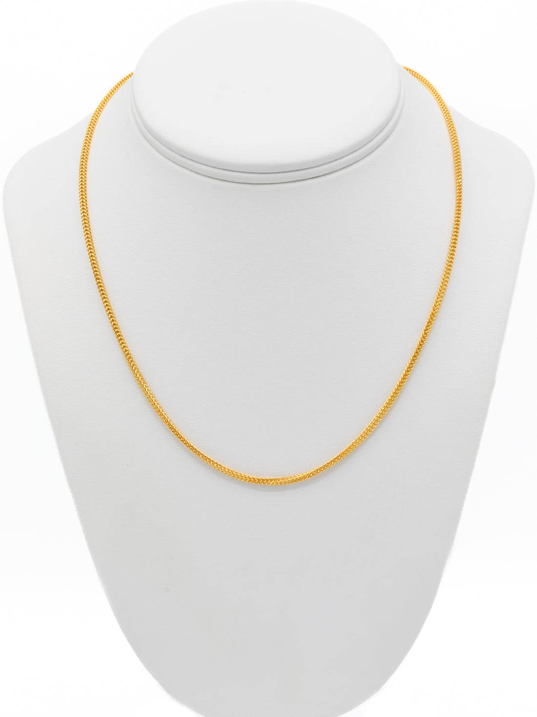 22ct Gold Hollow Fox Tail Chain- 50 cm - Roop Darshan