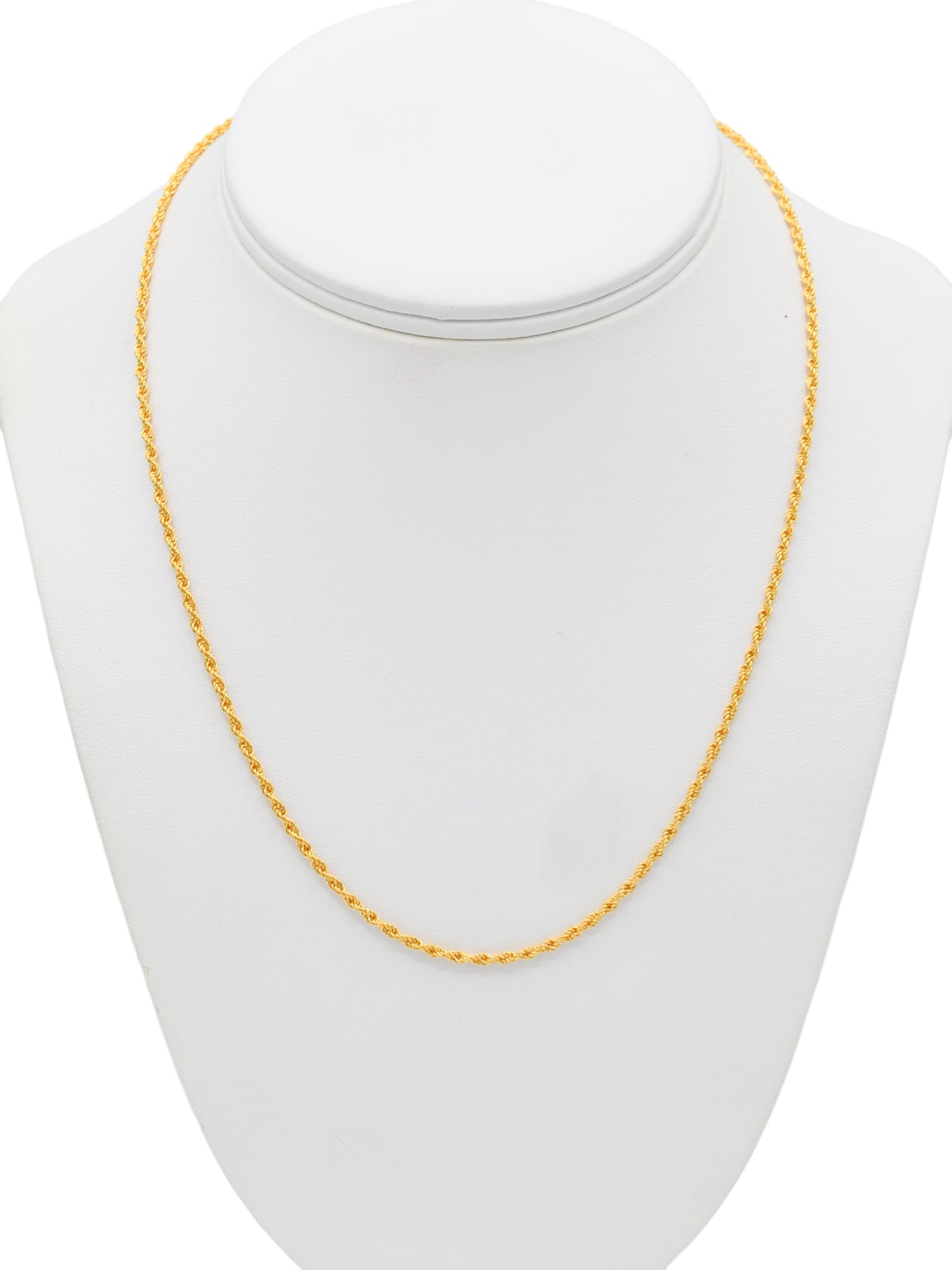 22ct Gold Hollow Rope Chain - 50 CM - Roop Darshan