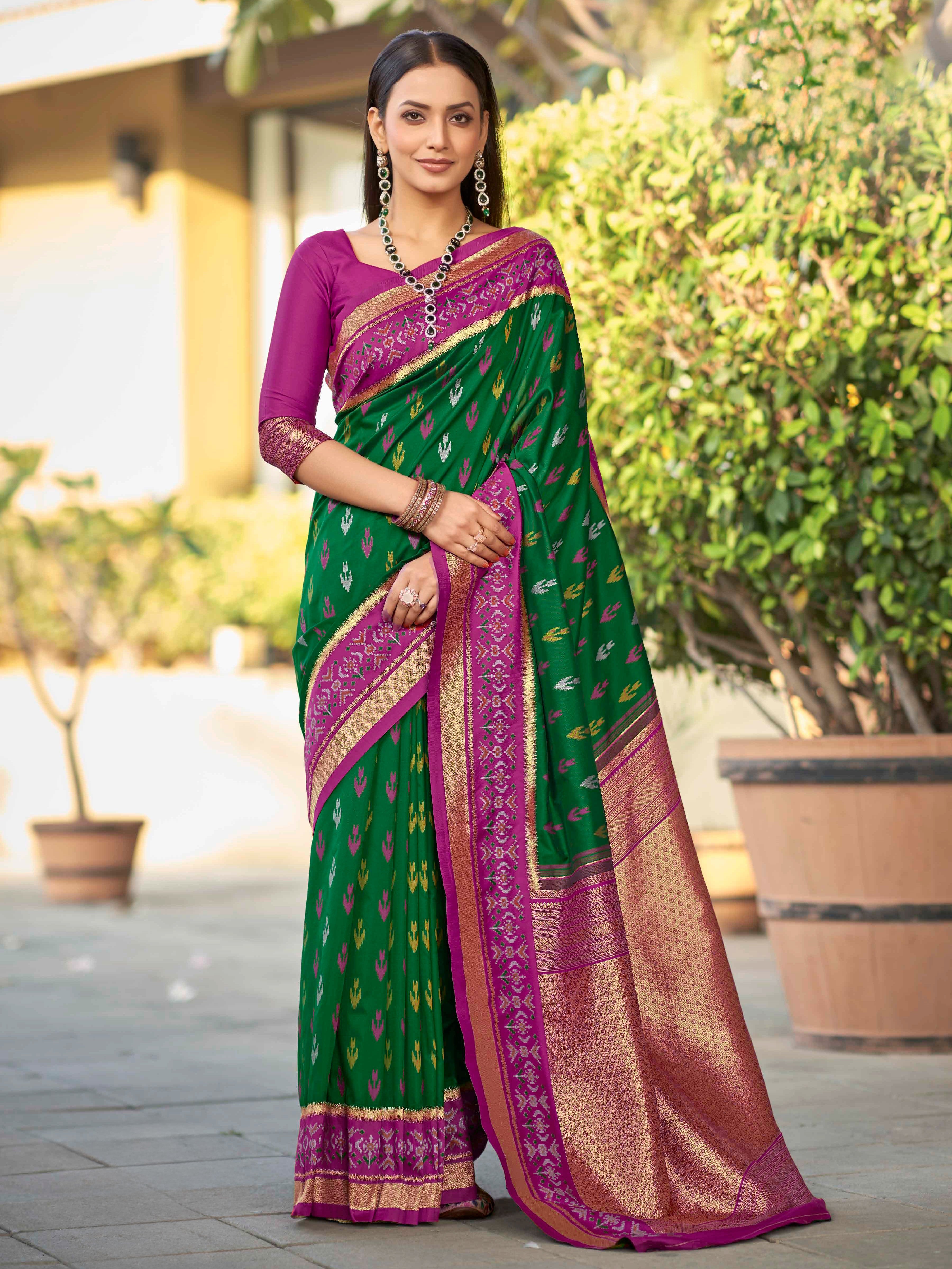 Karuna Weaving Silk Saree - Roop Darshan