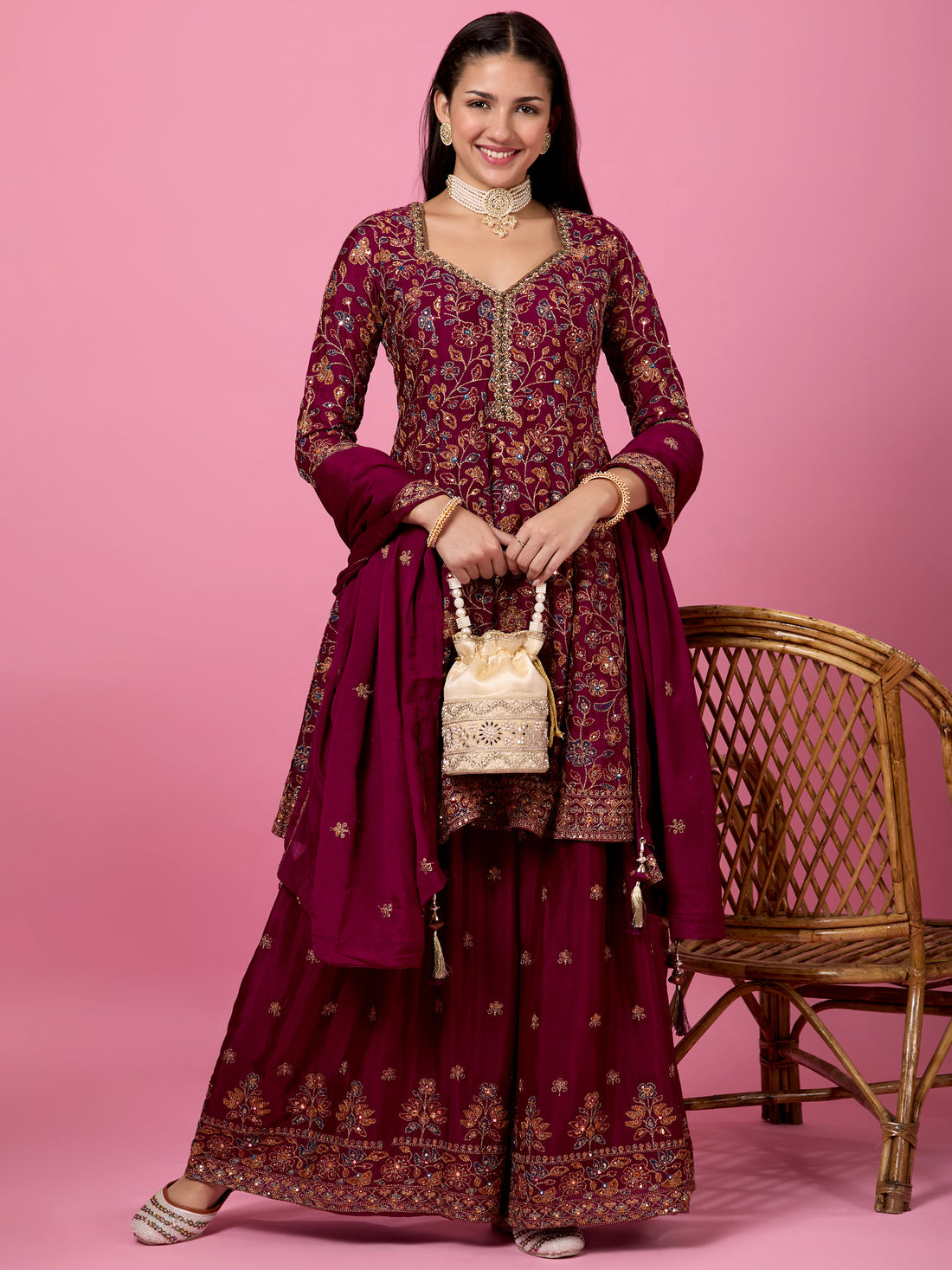 Anjali Plazzo Suit - Roop Darshan