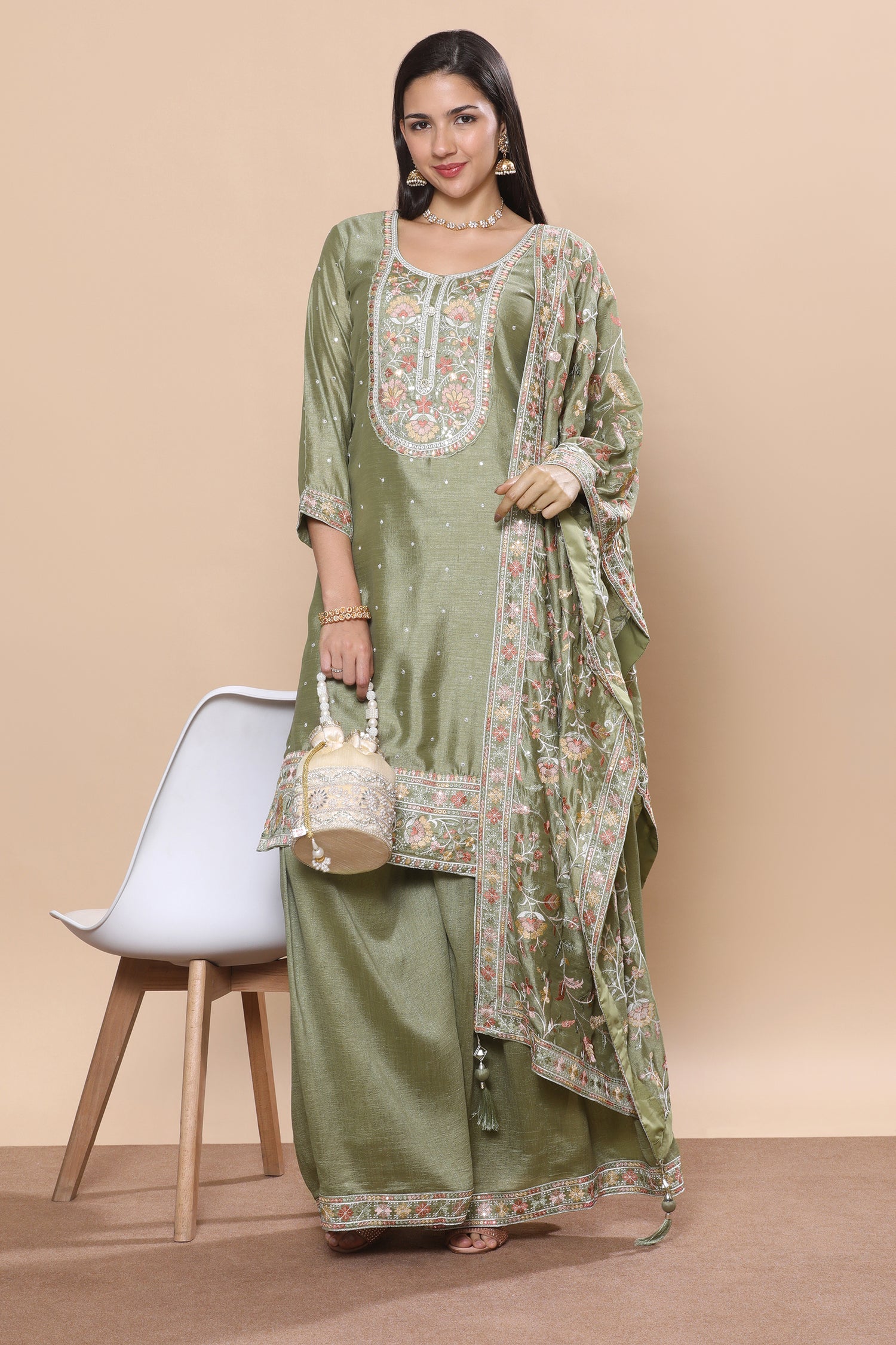 Deepali Palazzo Suit - Roop Darshan