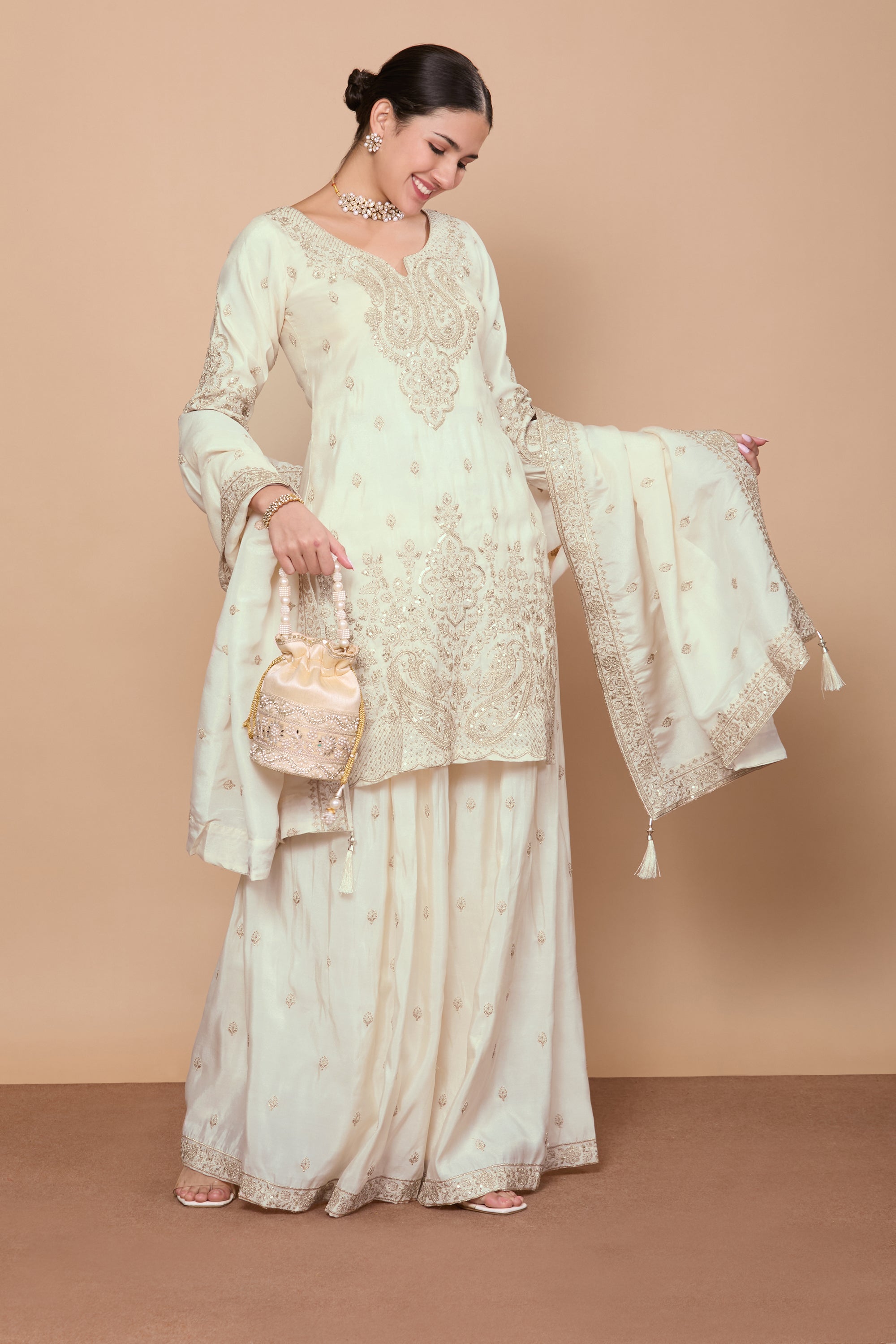 Aditi Palazzo Suit - Roop Darshan