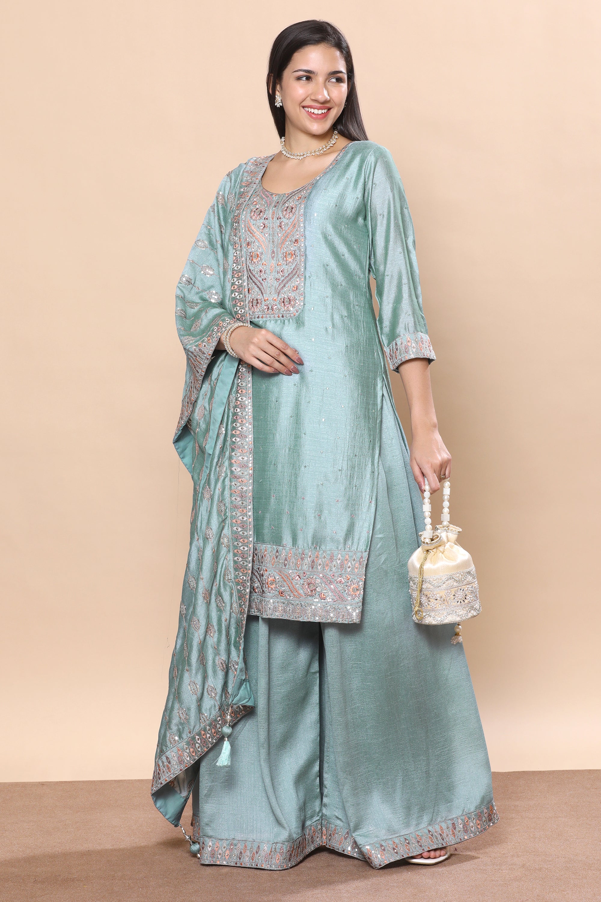 Bindiya Palazzo Suit - Roop Darshan