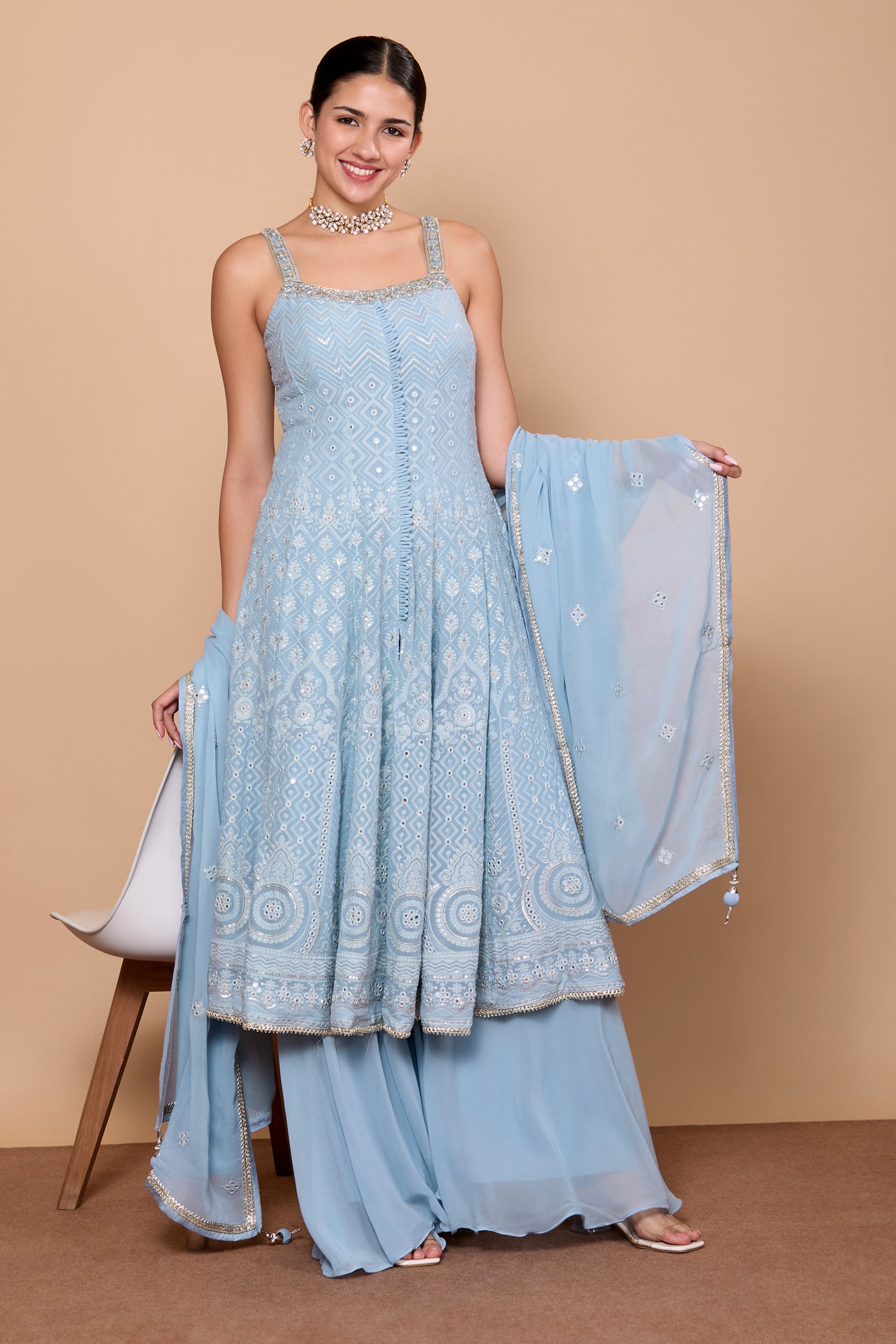 Falak Flair Plazzo Suit - Roop Darshan