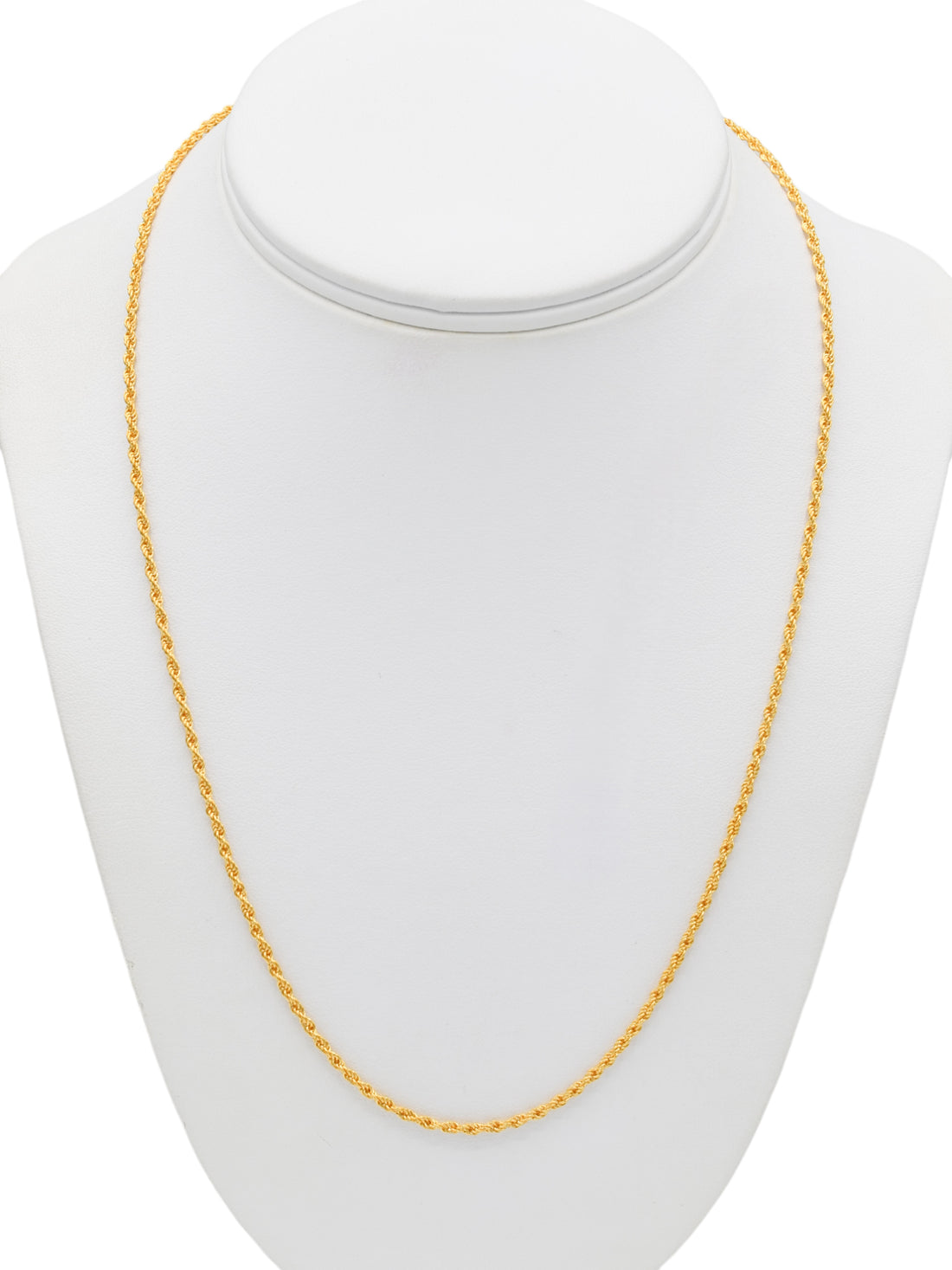 22ct Gold Hollow Rope Chain - 60 cm - Roop Darshan