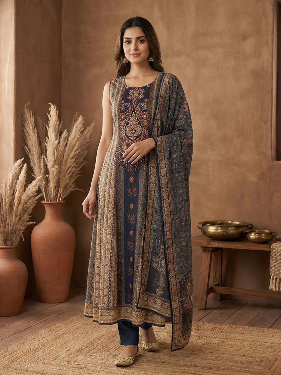 Shanaya Satin Kamiz &amp; Pant Suit