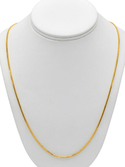 22ct Gold Foxtail Chain 12.38 Grams - 65cm