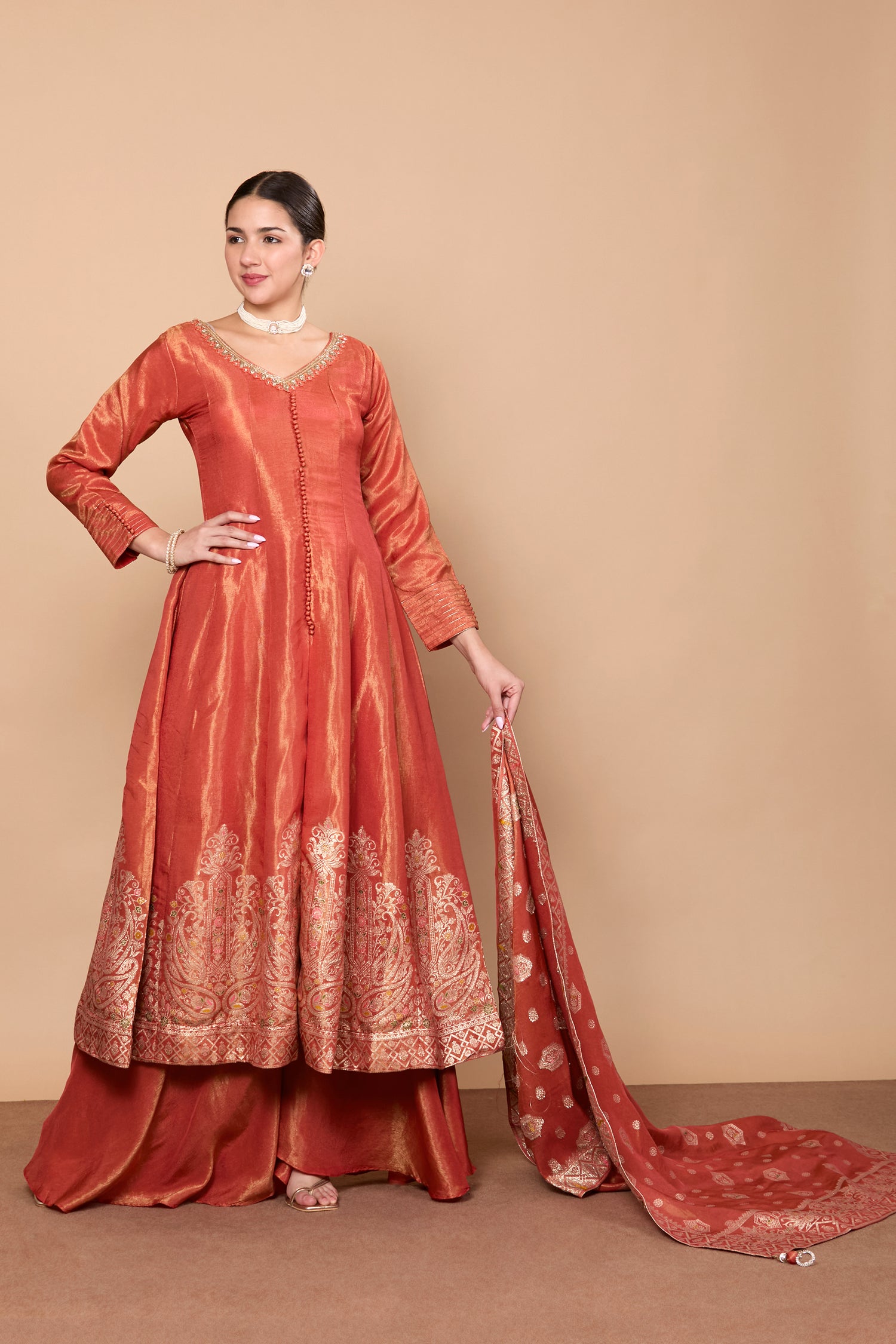 Falguni Flair Palazzo Suit - Roop Darshan