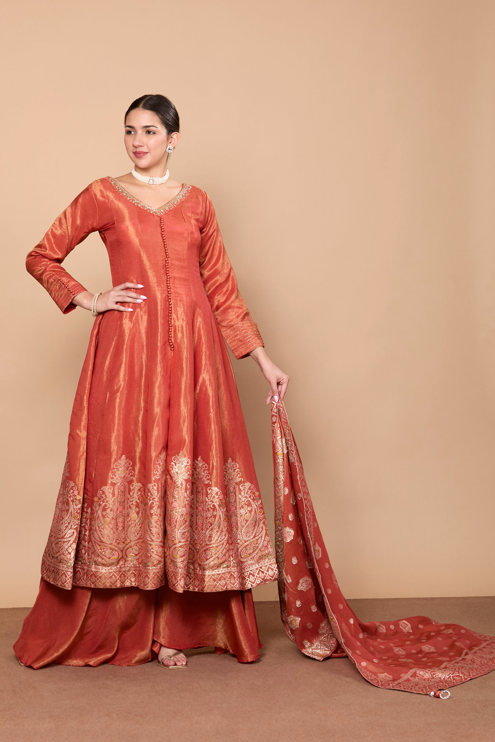 Falguni Flair Palazzo Suit - Roop Darshan
