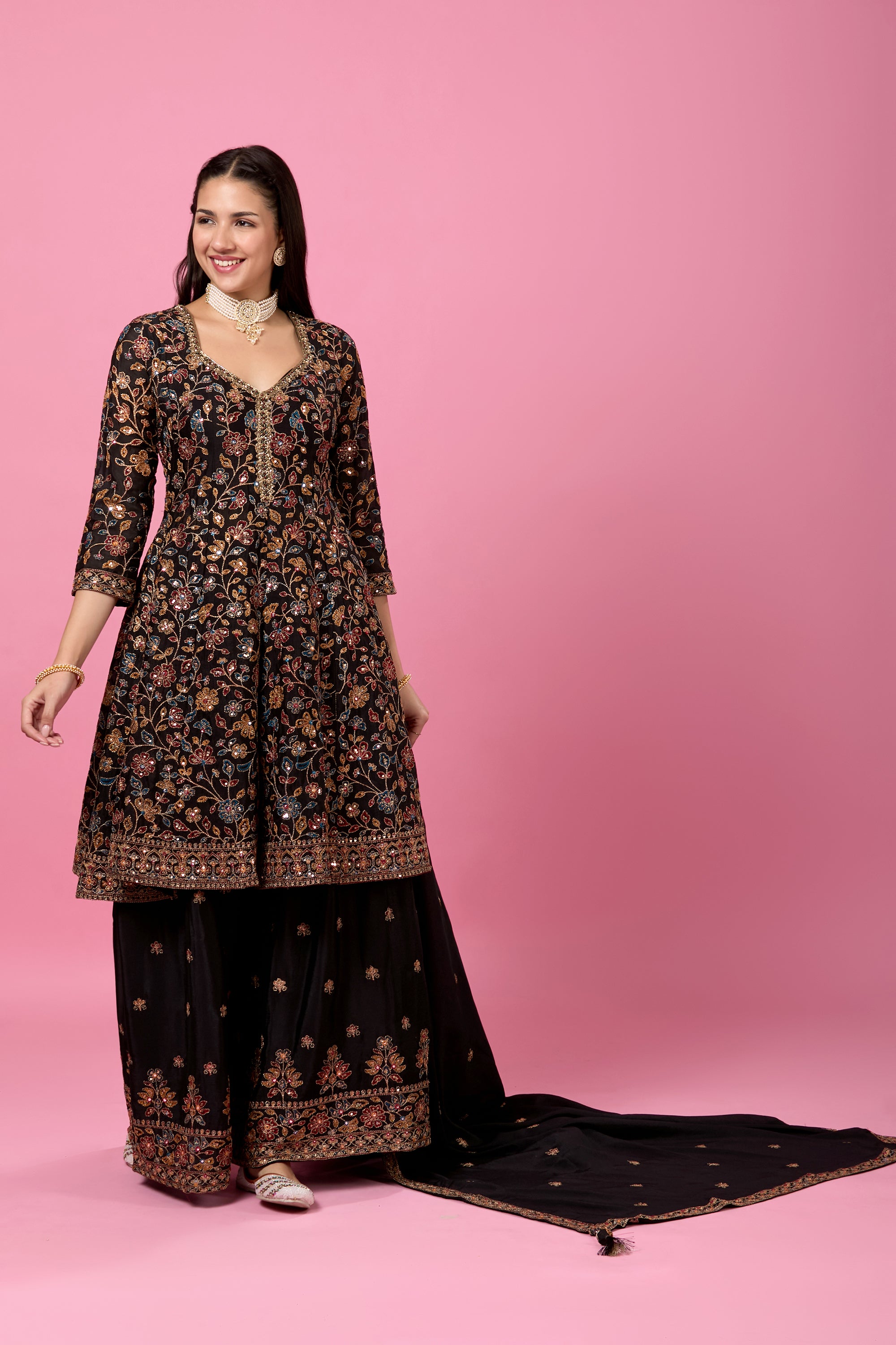 Anjali Plazzo Suit - Roop Darshan