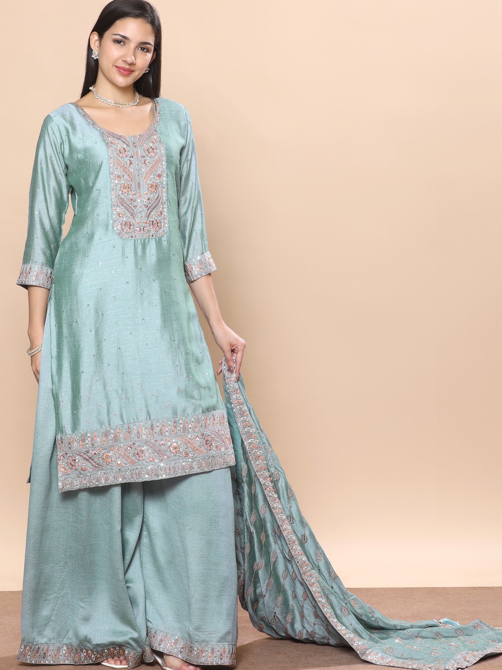 Bindiya Palazzo Suit - Roop Darshan
