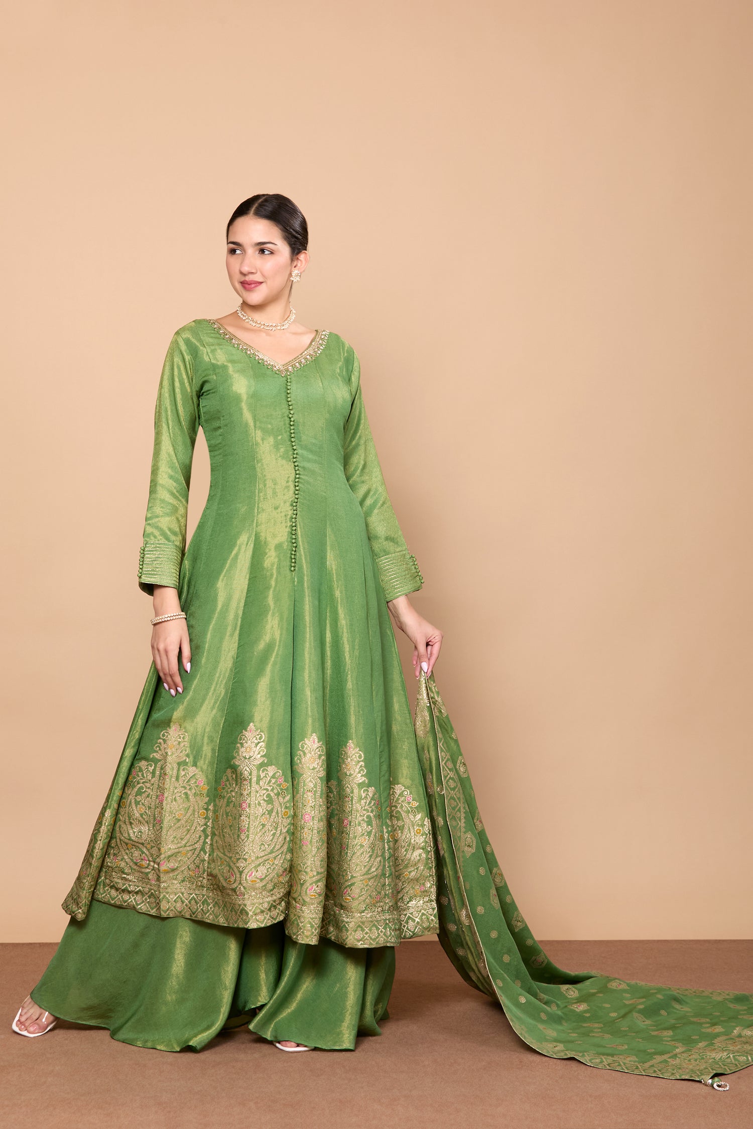 Falguni Flair Palazzo Suit - Roop Darshan