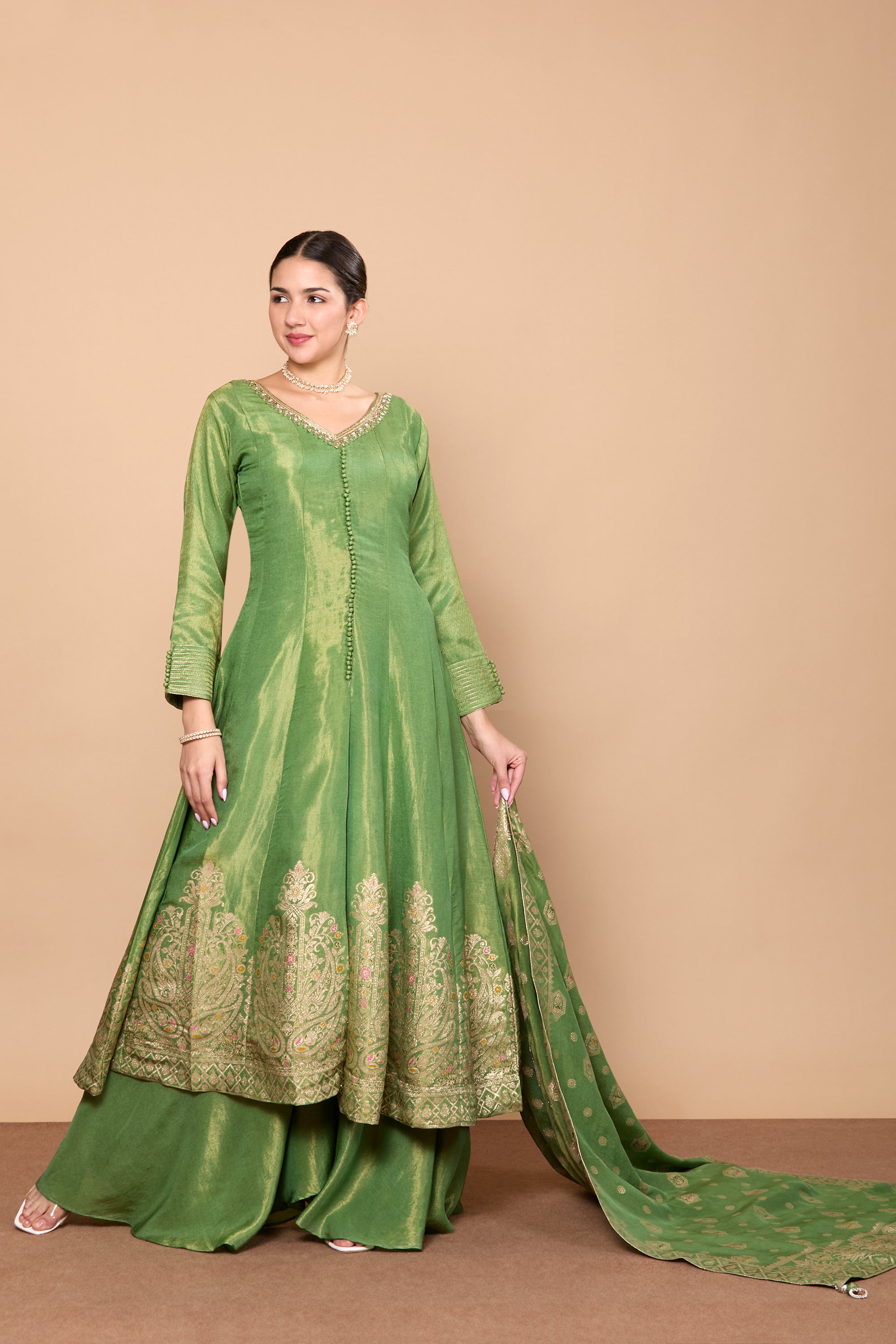 Falguni Flair Palazzo Suit - Roop Darshan