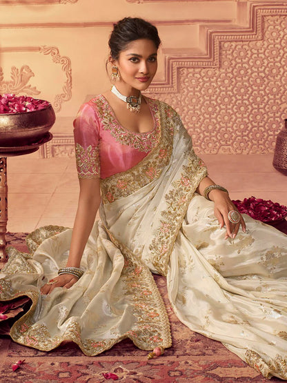 Rasika Embroidered Saree - Roop Darshan