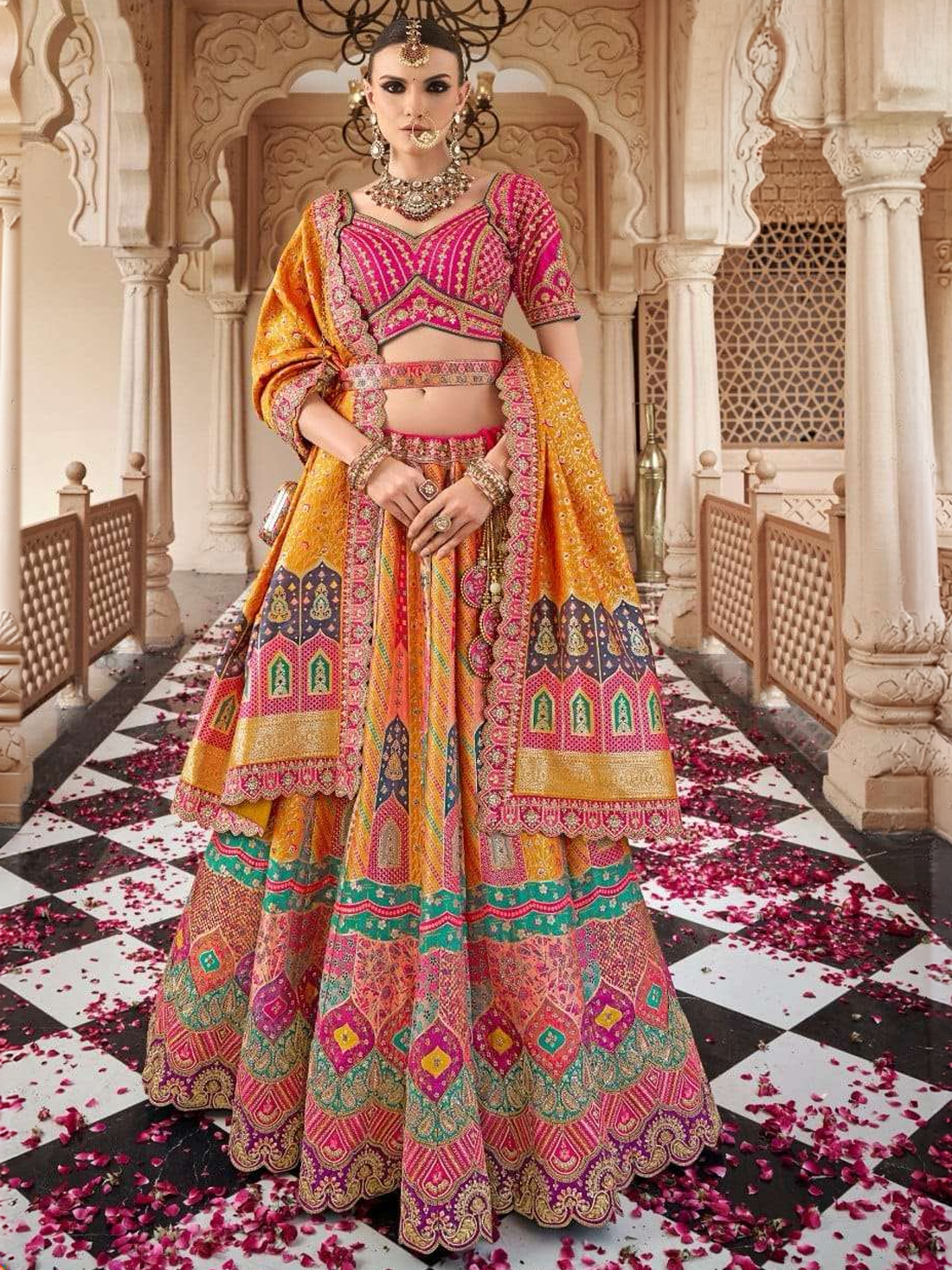 Gayatri Silk Unstitched Lehenga