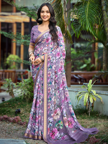 Aarna Georgette Printed Saree