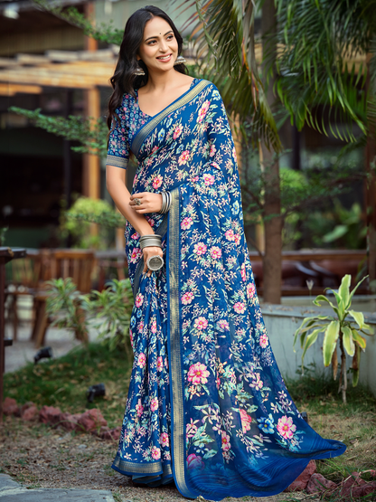 Aarna Georgette Printed Saree