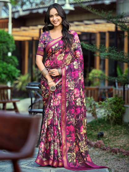 Aarna Georgette Printed Saree