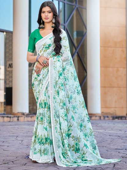 Shina Georgette Printed Saree
