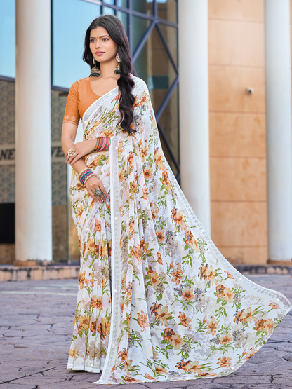 Shina Georgette Printed Saree