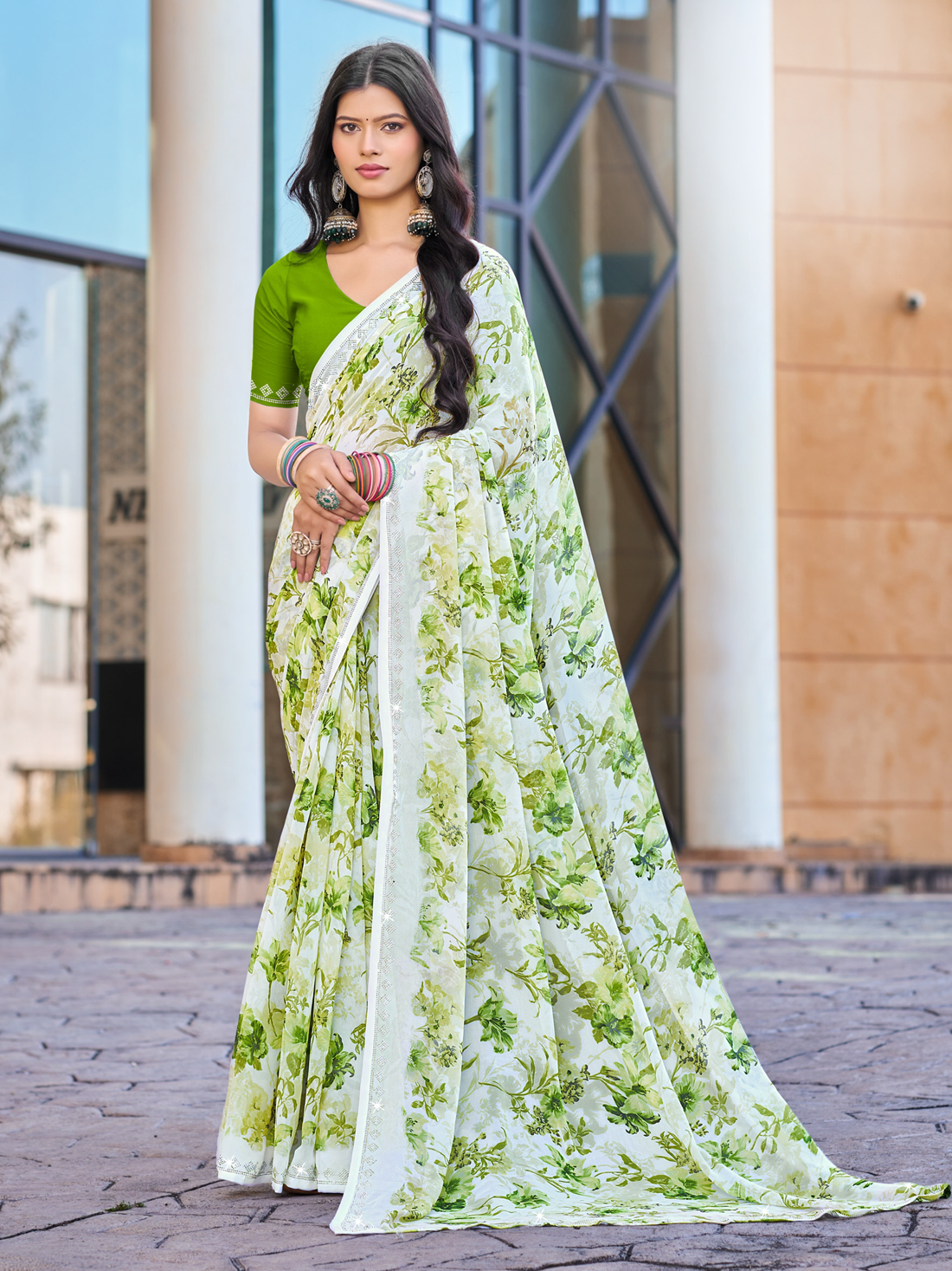 Shina Georgette Printed Saree