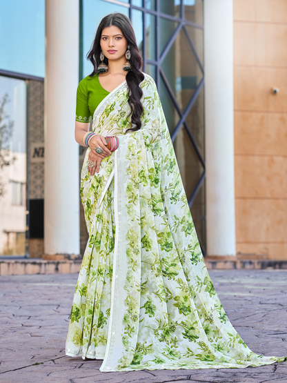Shina Georgette Printed Saree