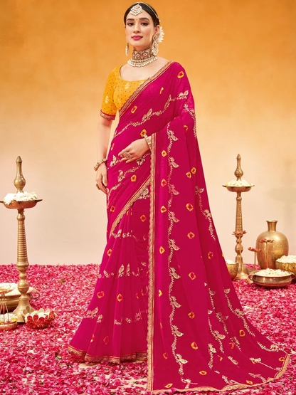 Manasvi Chiffon Printed Saree