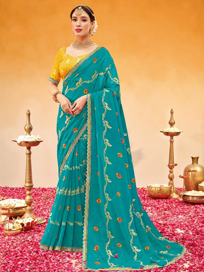 Manasvi Chiffon Printed Saree
