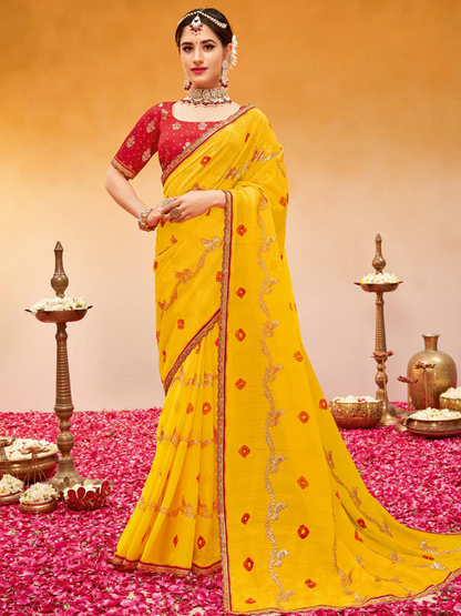 Manasvi Chiffon Printed Saree