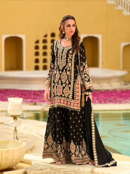 Zoya Silk Palazzo Suit