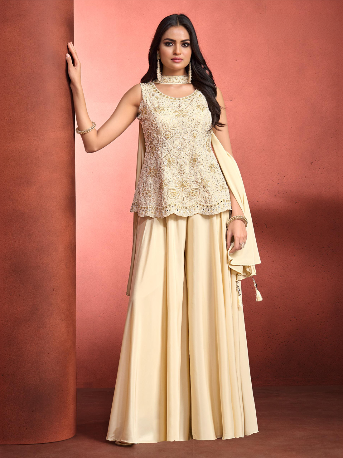 Bhavika Silk Straight Palazzo