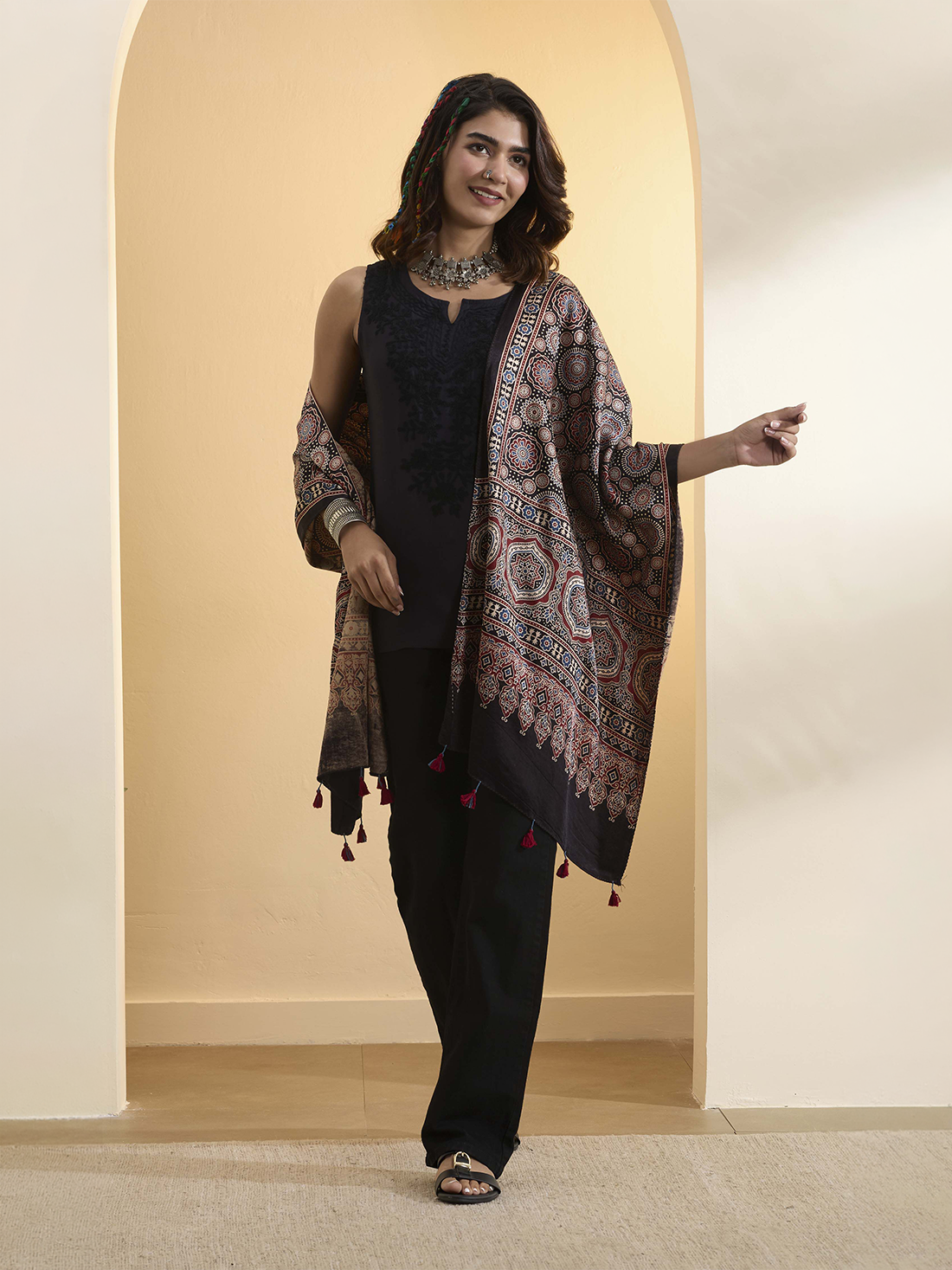 Biba Modal Silk Stole - Roop Darshan