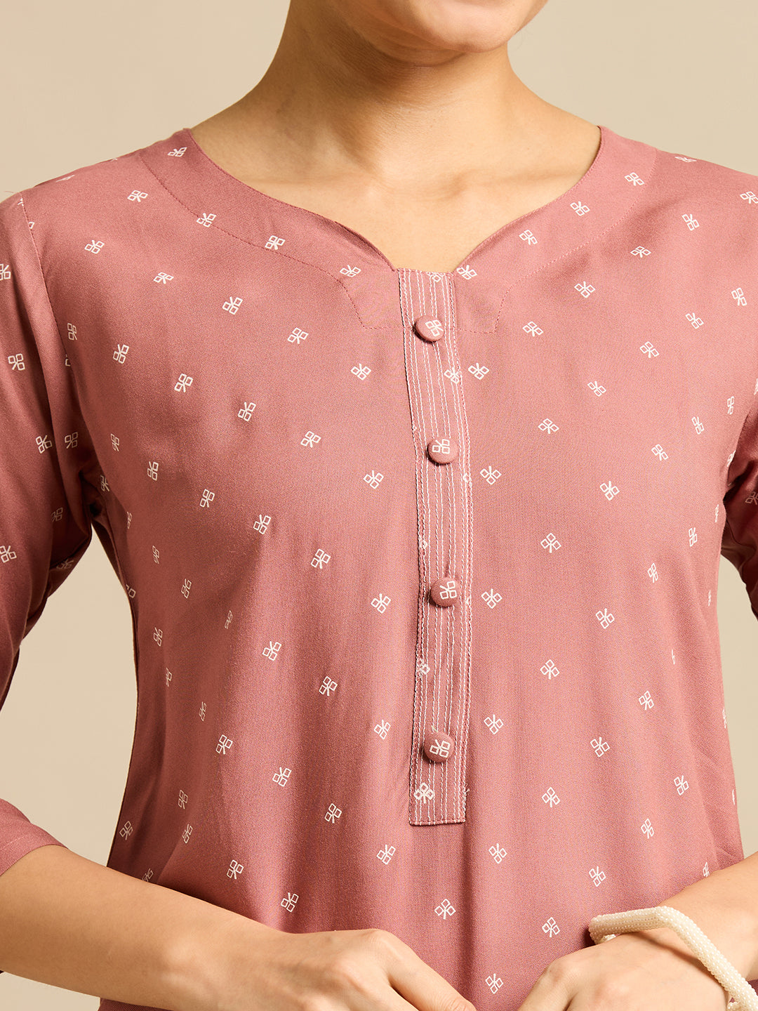 Elina Printed Straight-cut Kurti