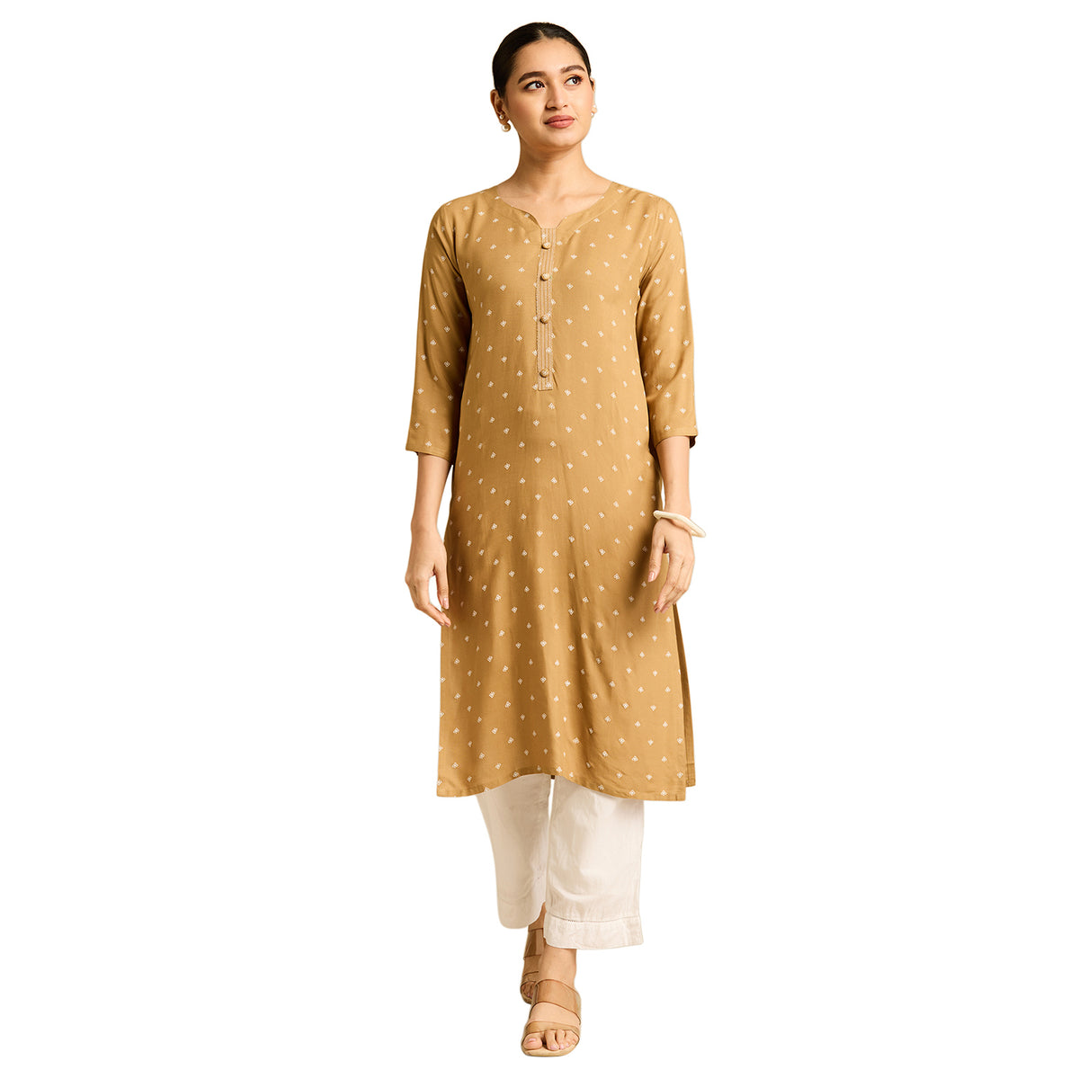 Elina Printed Straight-cut Kurti